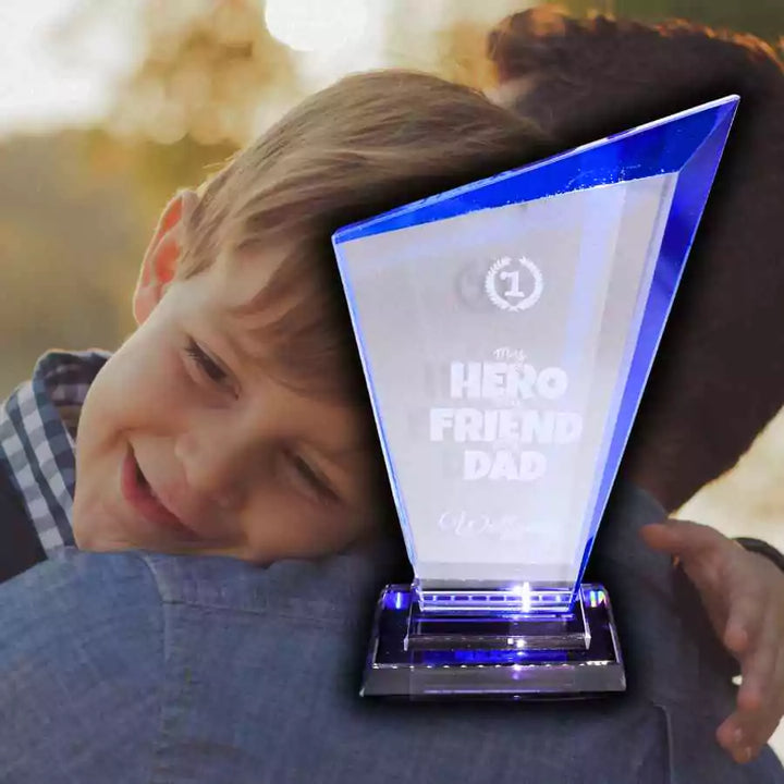 Pokal Blau mit Personalisierung