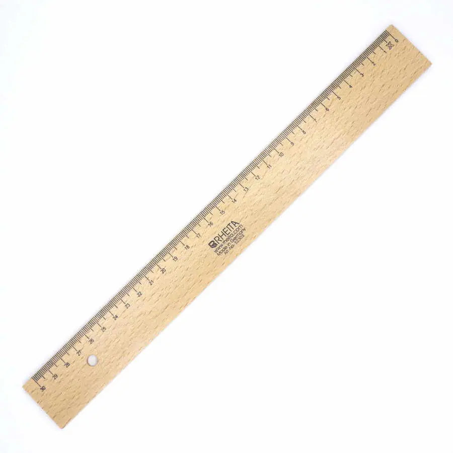 Holz-Massstab 30cm für Linkshänder mit Personalisierung